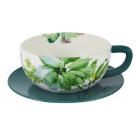 Чашка с блюдцем для завтрака  Флора 0,5 л